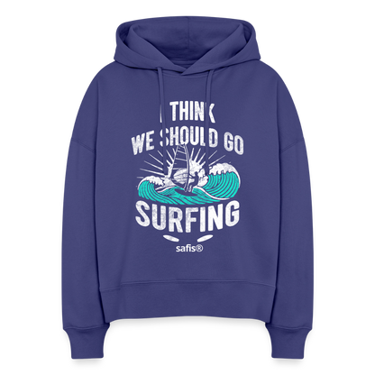 Windsurfing Boxy Frauen Bio Hoodie Nora -surfing- - Dämmerung safis®
