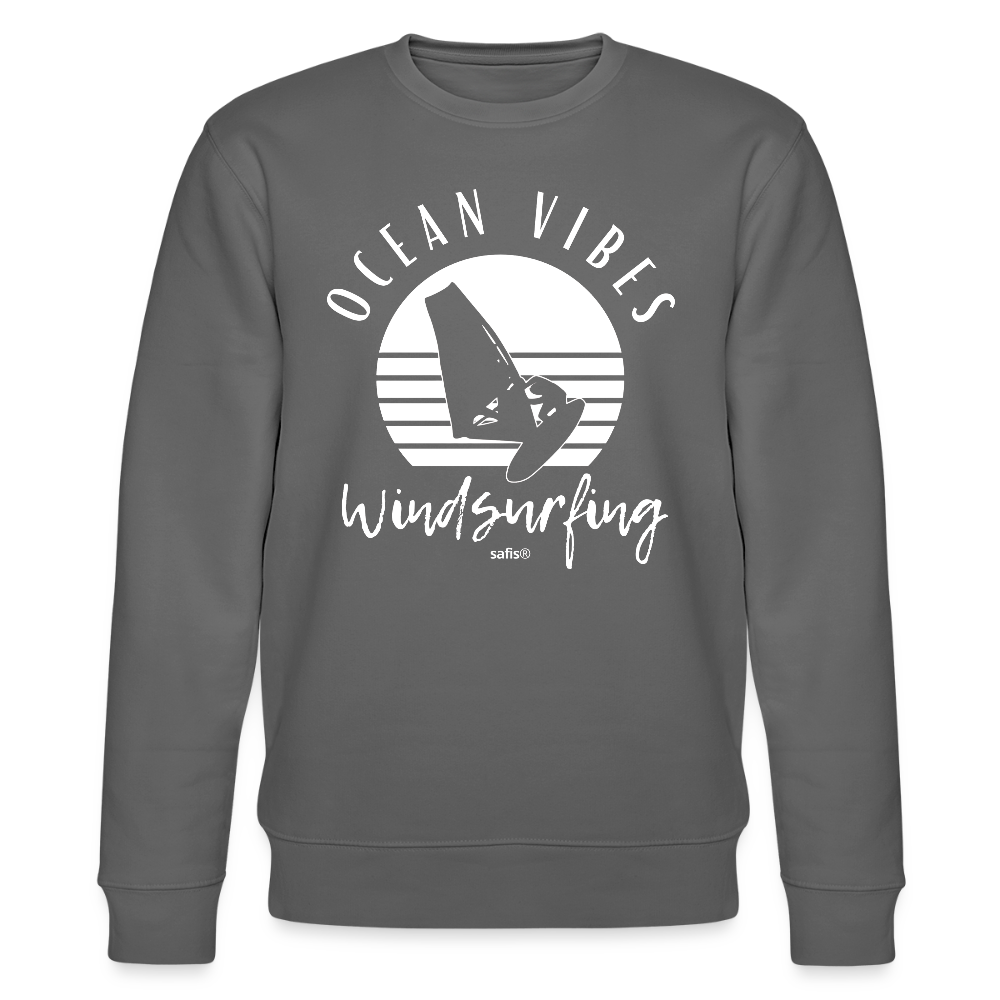 Unisex Bio-Sweatshirt CHANGER -ocean vibes sunset- - Anthrazit