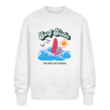 Unisex Oversize Bio Pullover -surf sister- - Weiß