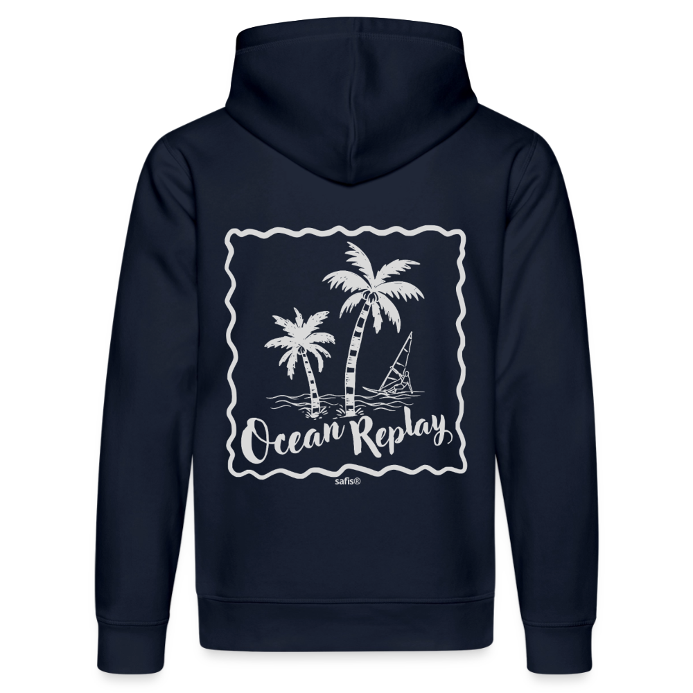 Unisex Bio-Hoodie Drummer -Ocean replay- - French Navy
