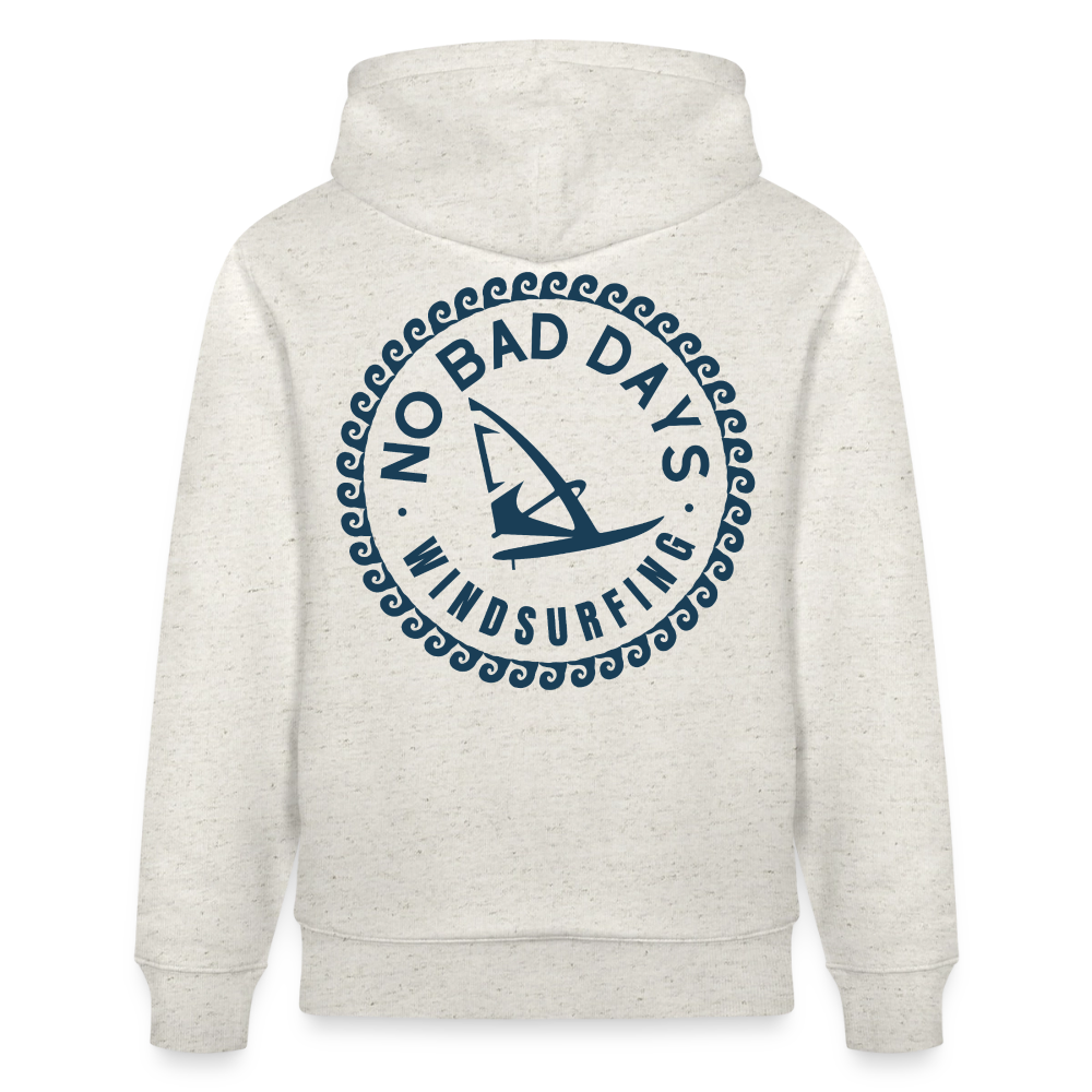 safis Windsurf Shirt | Unisex Bio-Hoodie CRUISER -no bad days- - Beige meliert