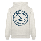 safis Windsurf Shirt | Unisex Bio-Hoodie CRUISER -no bad days- - Beige meliert