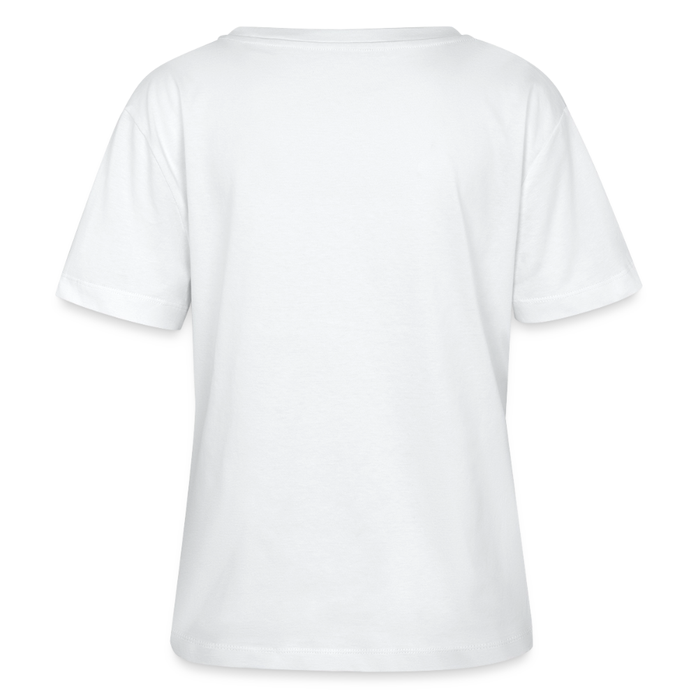 Relaxed Rundhals Frauen Bio-T-Shirt -my passion my life- - Weiß