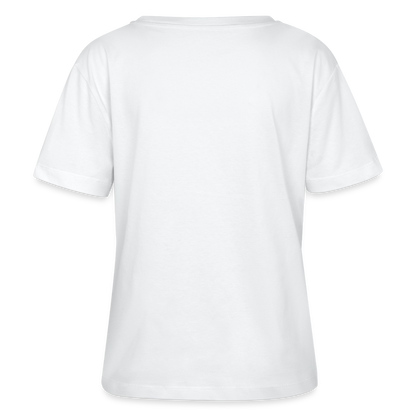 Relaxed Rundhals Frauen Bio-T-Shirt -my passion my life- - Weiß