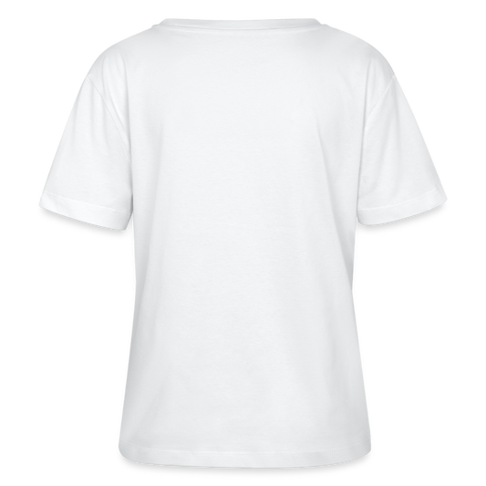Relaxed Rundhals Frauen Bio-T-Shirt -my passion my life- - Weiß