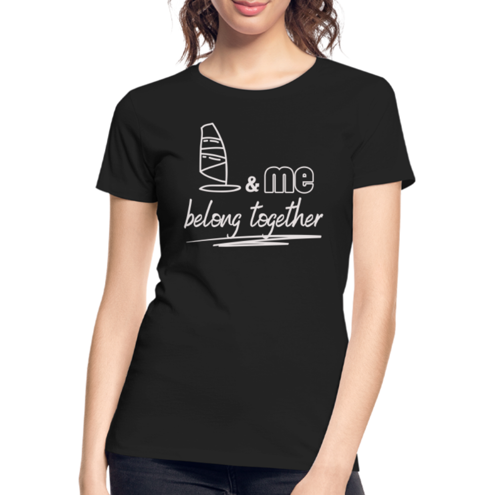 Frauen Premium Bio T-Shirt -belong together- - Schwarz