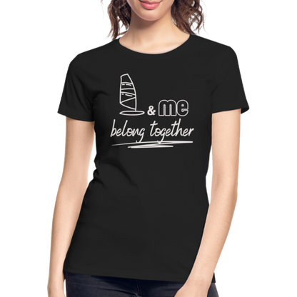 Frauen Premium Bio T-Shirt -belong together- - Schwarz