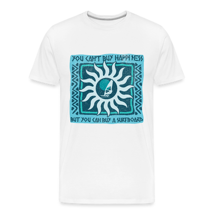 Männer Premium Bio T-Shirt -buy happiness- - Weiß