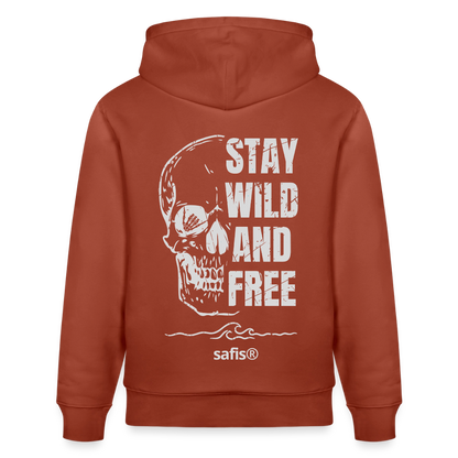 safis® Windsurfkleidung -wild and free- Unisex Bio-Hoodie CRUISER - Terrakotta