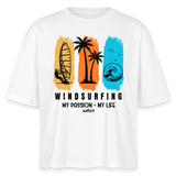 Windsurf Shirt von safis® Frauen Boxy Bio-T-Shirt Nova -my passion my life- - Weiß