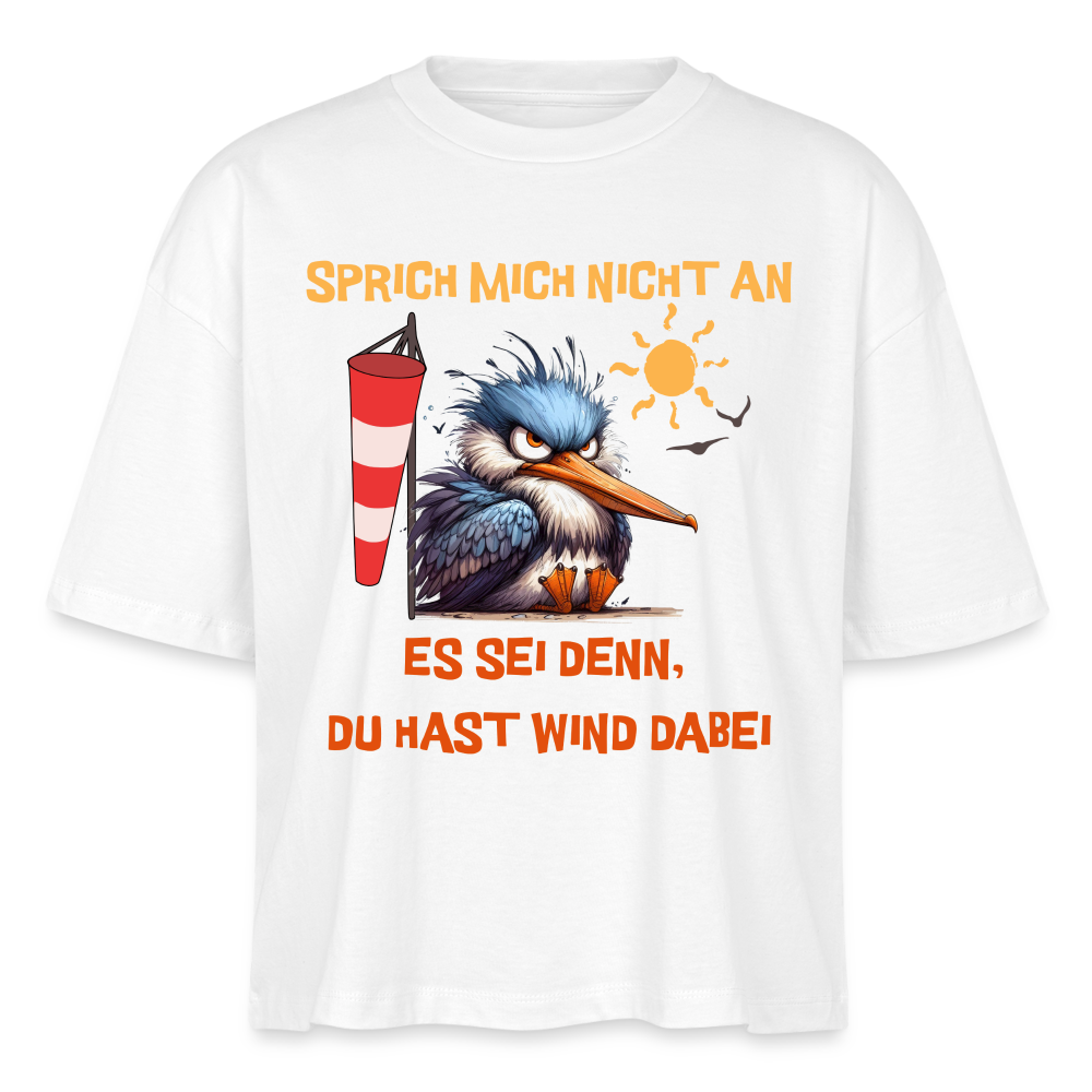 Frauen Boxy Bio-T-Shirt -sprich mich nicht an- - Weiß