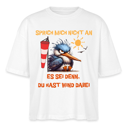 Frauen Boxy Bio-T-Shirt -sprich mich nicht an- - Weiß