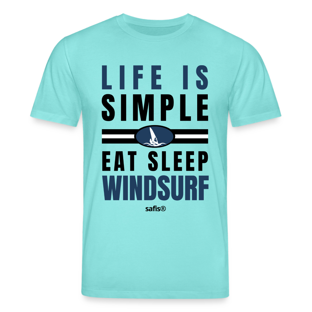 Windsurf Shirt -eat sleep windsurf- Unisex Bio-T-Shirt CREATOR - Poolblau
