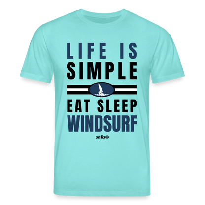 Windsurf Shirt -eat sleep windsurf- Unisex Bio-T-Shirt CREATOR - Poolblau