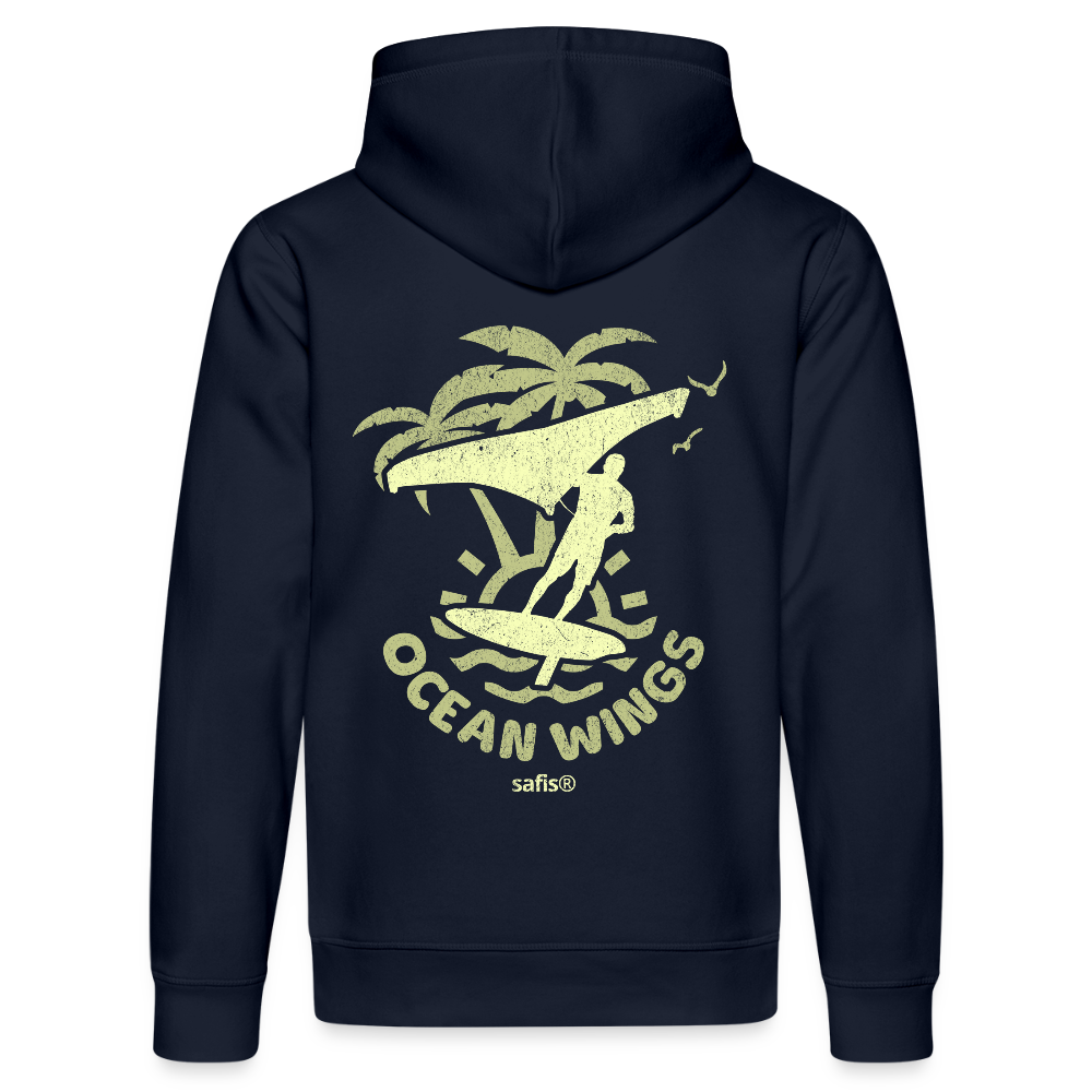 safis® wingsurf Unisex Bio-Hoodie DRUMMER -ocean wings- - French Navy