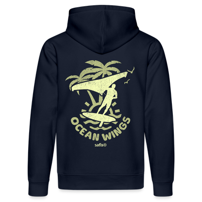 safis® wingsurf Unisex Bio-Hoodie DRUMMER -ocean wings- - French Navy