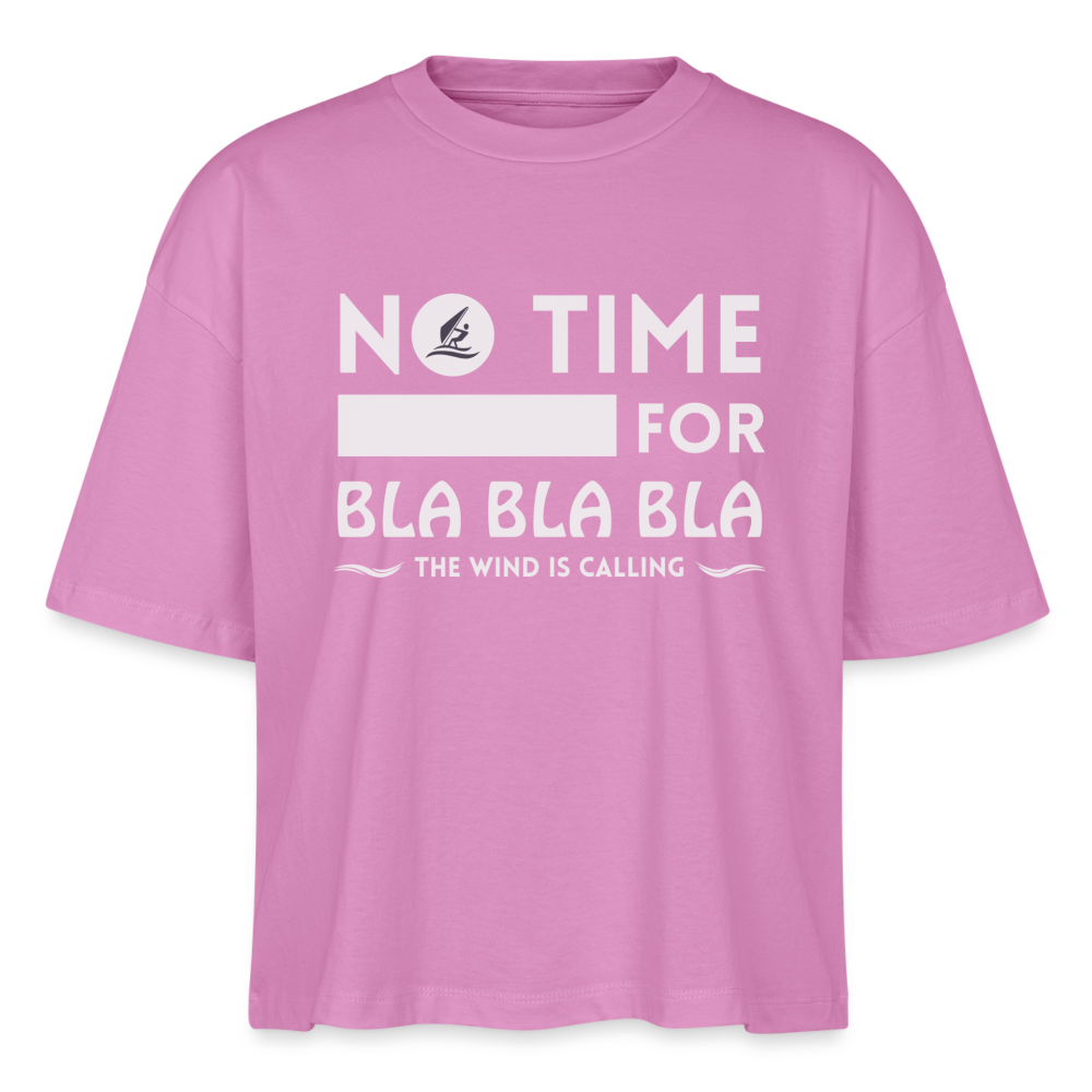 Frauen Boxy Bio-T-Shirt -bla bla bla- - Pink