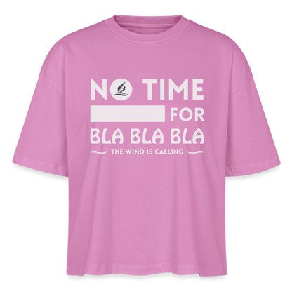 Frauen Boxy Bio-T-Shirt -bla bla bla- - Pink