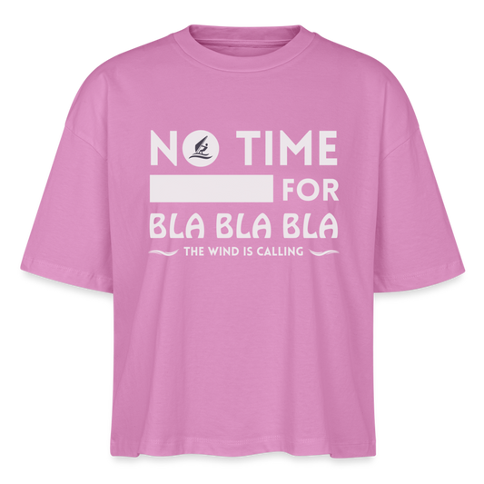 Frauen Boxy Bio-T-Shirt -bla bla bla- - Pink