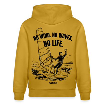 safis Windsurf Hoodie -no life- Unisex Bio-Hoodie - Ocker