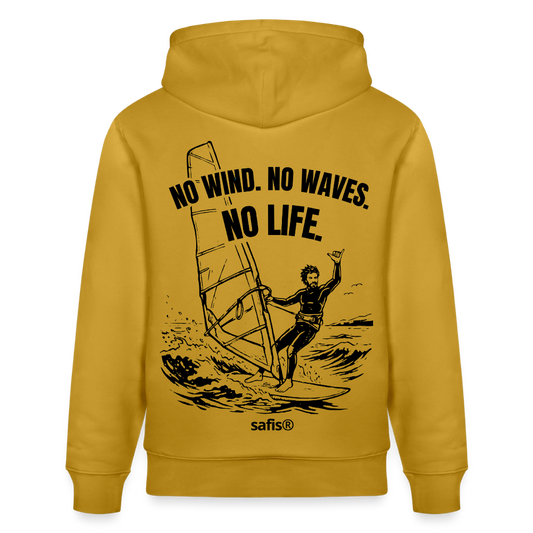 safis Windsurf Hoodie -no life- Unisex Bio-Hoodie - Ocker