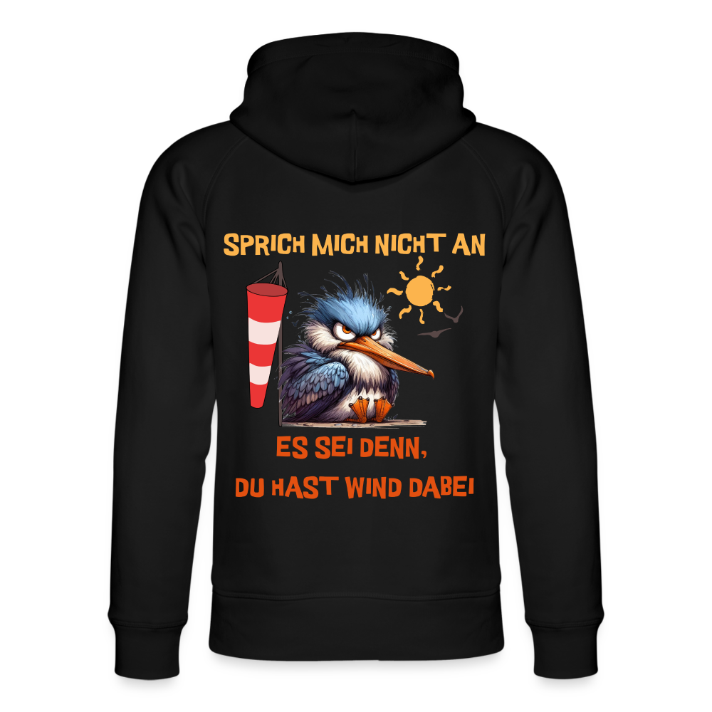 Unisex Bio-Hoodie -sprich mich nicht an- - Schwarz