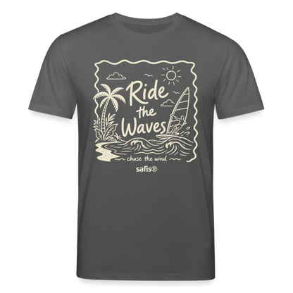 safis Windsurf T-Shirt Männer -ride the waves- - Anthrazit