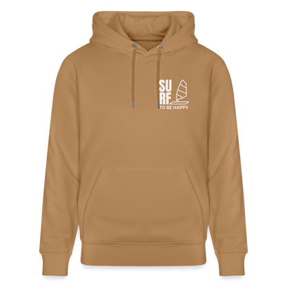 Unisex Bio-Hoodie CRUISER -surf to be happy- - Latte