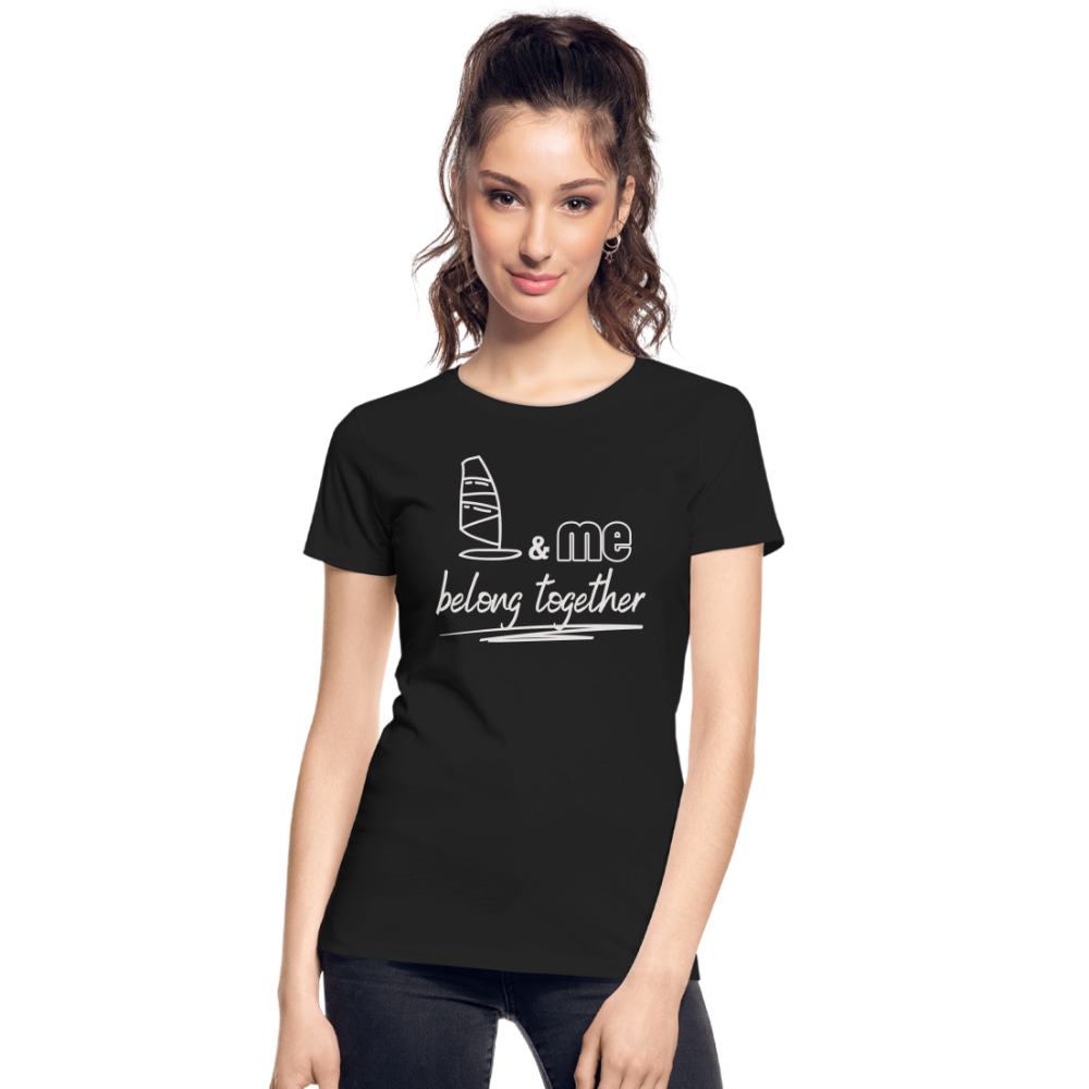 Frauen Premium Bio T-Shirt -belong together- - Schwarz