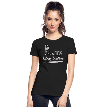 Frauen Premium Bio T-Shirt -belong together- - Schwarz