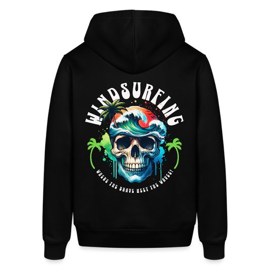 Unisex Bio-Hoodie -be brave- - Schwarz