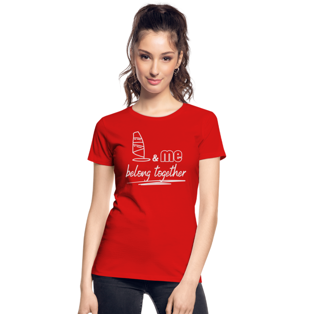 Frauen Premium Bio T-Shirt -belong together- - Rot