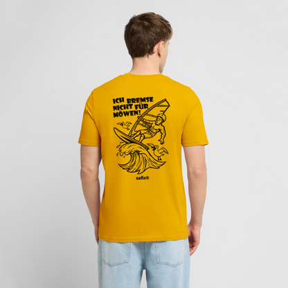 -Möwe- Unisex Bio-T-Shirt CREATOR Backprint - Spektralgelb