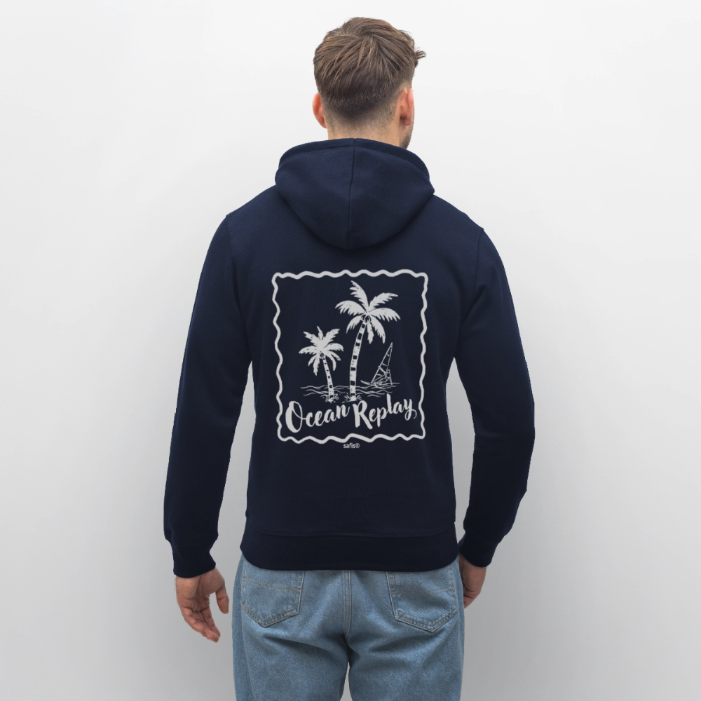 Unisex Bio-Hoodie Drummer -Ocean replay- - French Navy