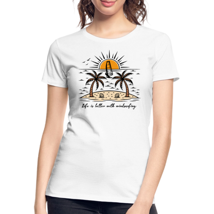 Frauen Premium Bio T-Shirt -better life- - Weiß