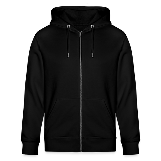 Unisex Bio-Kapuzenjacke -never know- - Schwarz