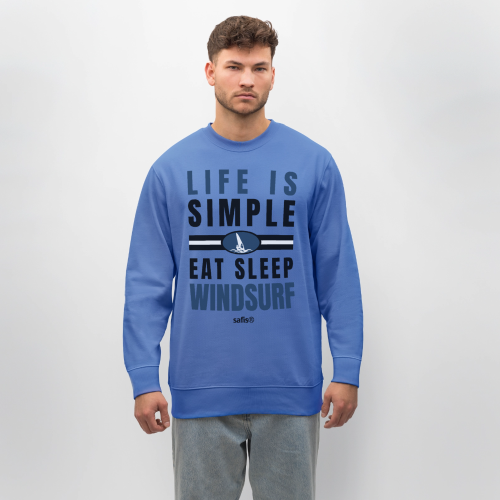 -eat sleep windsurf- Unisex Bio-Sweatshirt CHANGER - Blau