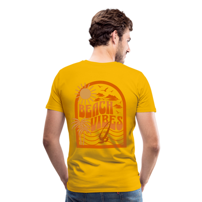 Männer Premium T-Shirt -beach- - Sonnengelb