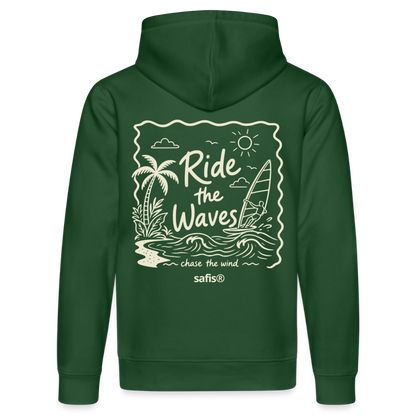 Ride the waves - Unisex Bio-Hoodie DRUMMER - Flaschengrün