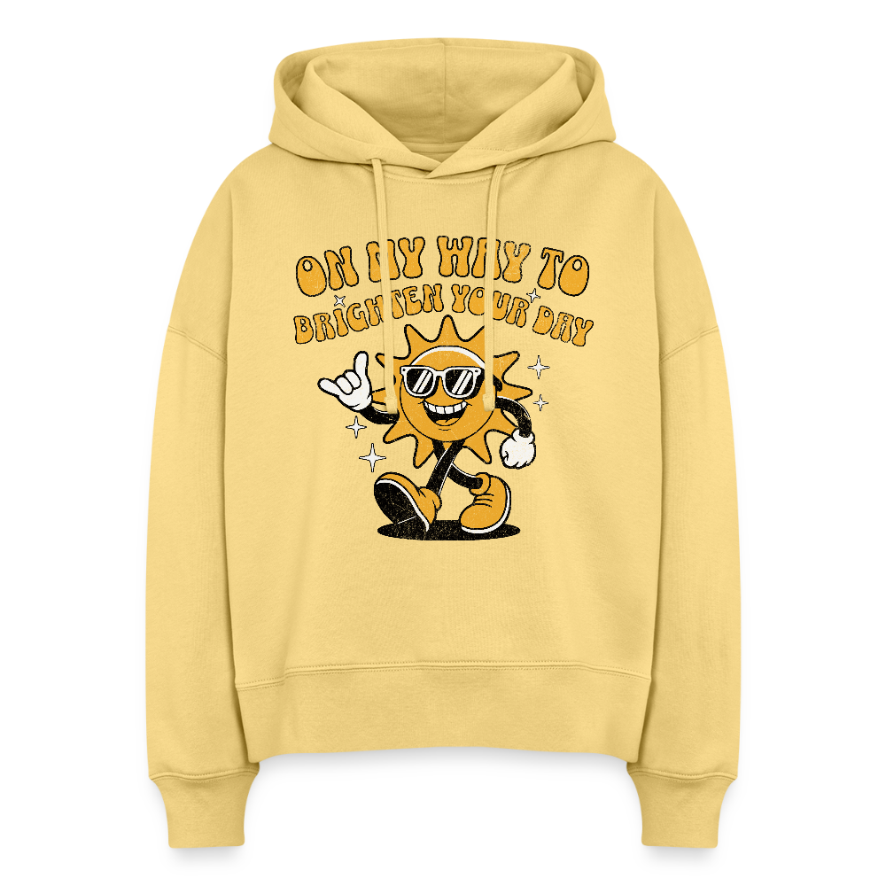 Safis Sports Frauen Bio Hoodie -on my way- - Hellgelb