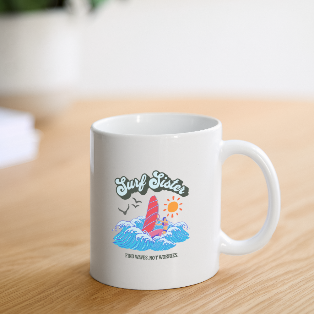 Tasse -surf sister- - Weiß