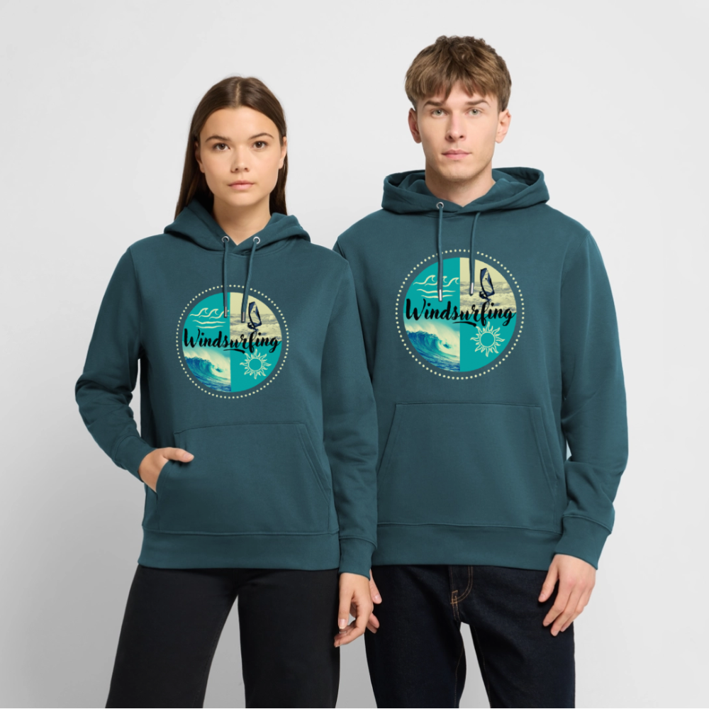 Unisex Bio-Hoodie CRUISER -ocean- - Dunkles Petrol