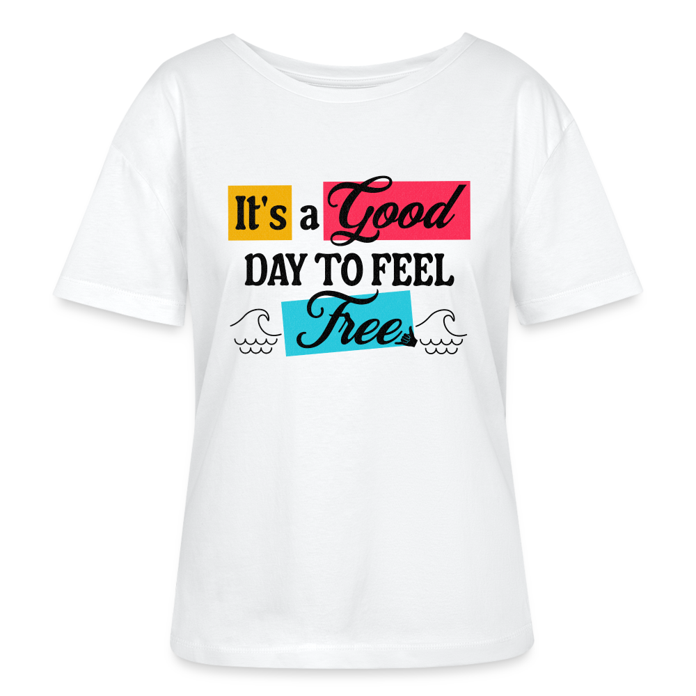 Relaxed Rundhals Frauen Bio-T-Shirt -free- - Weiß