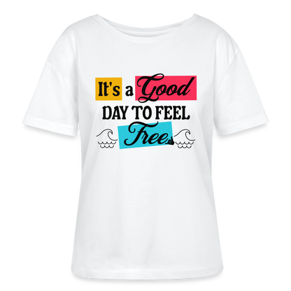 Relaxed Rundhals Frauen Bio-T-Shirt -free- - Weiß