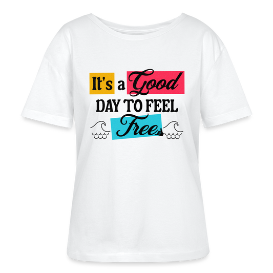 Relaxed Rundhals Frauen Bio-T-Shirt -free- - Weiß