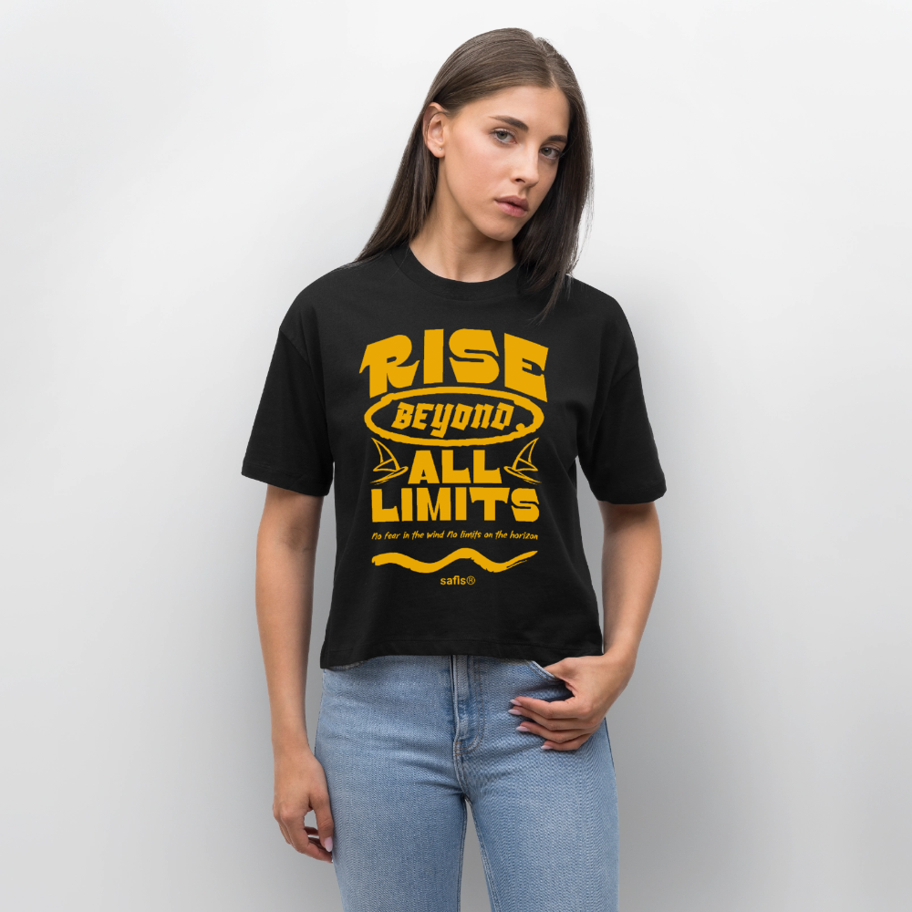 -rise all limits-  Frauen Boxy Bio-T-Shirt Nova - Schwarz