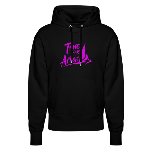 Unisex Relaxed Fit Bio-Hoodie -time for action- - Schwarz