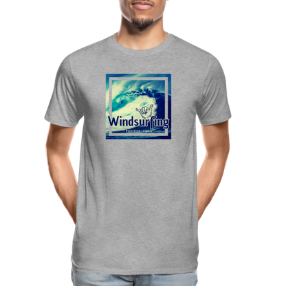 Männer Premium Bio T-Shirt -positive vibes- - Grau meliert