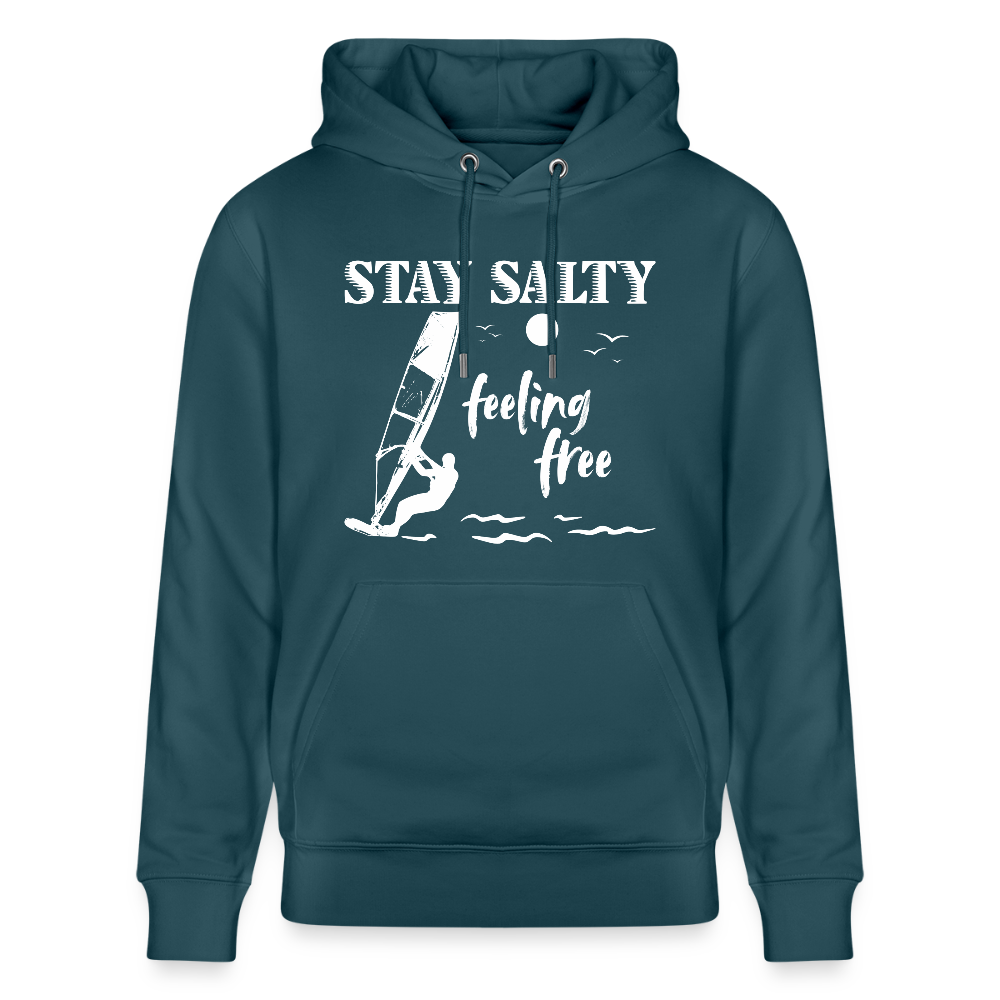 Unisex Bio-Hoodie CRUISER -stay salty- - Dunkles Petrol