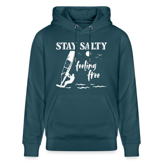 Unisex Bio-Hoodie CRUISER -stay salty- - Dunkles Petrol